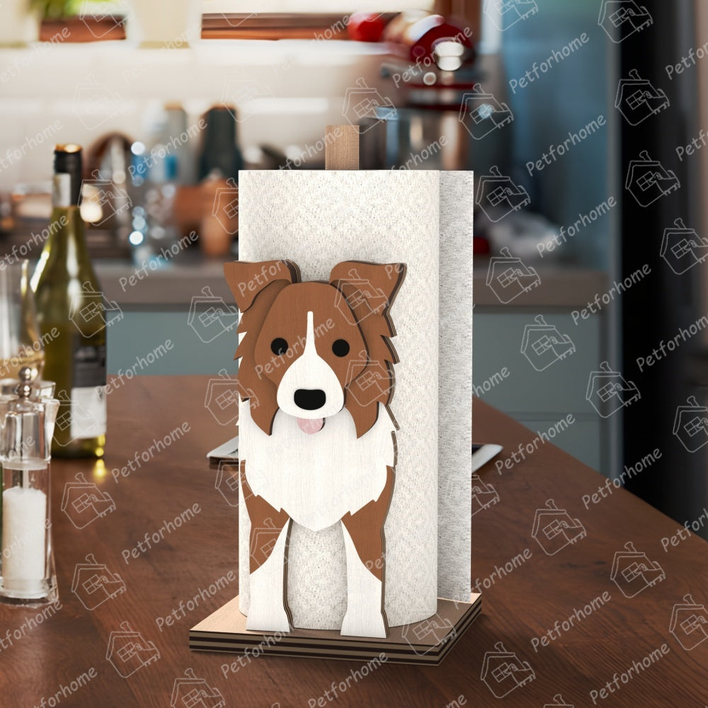 Border Collie Papierhandtuch Halter