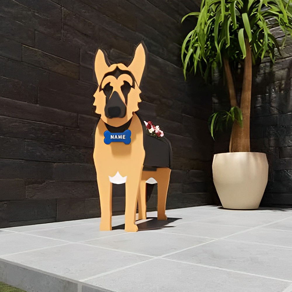 Deutscher Schäferhund Blumentopf