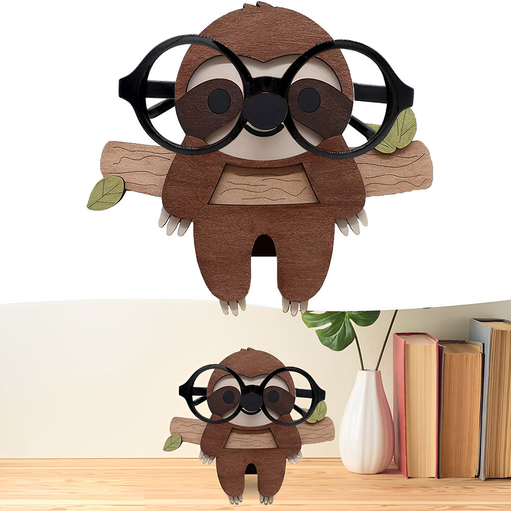 Holz Cartoon Liebliches Faultier Brillenhalter