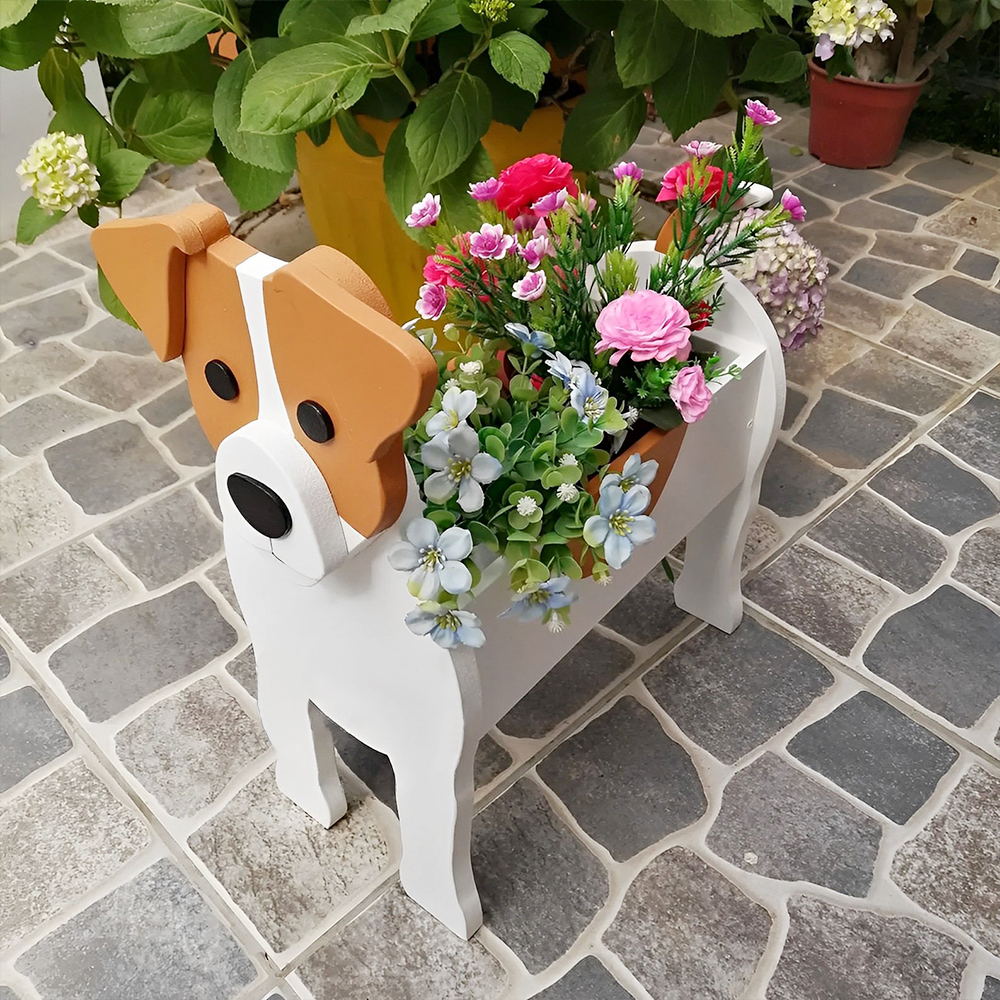 Jack Russell Terrier Blumentopf