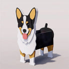 Tricolor Corgi Blumentopf
