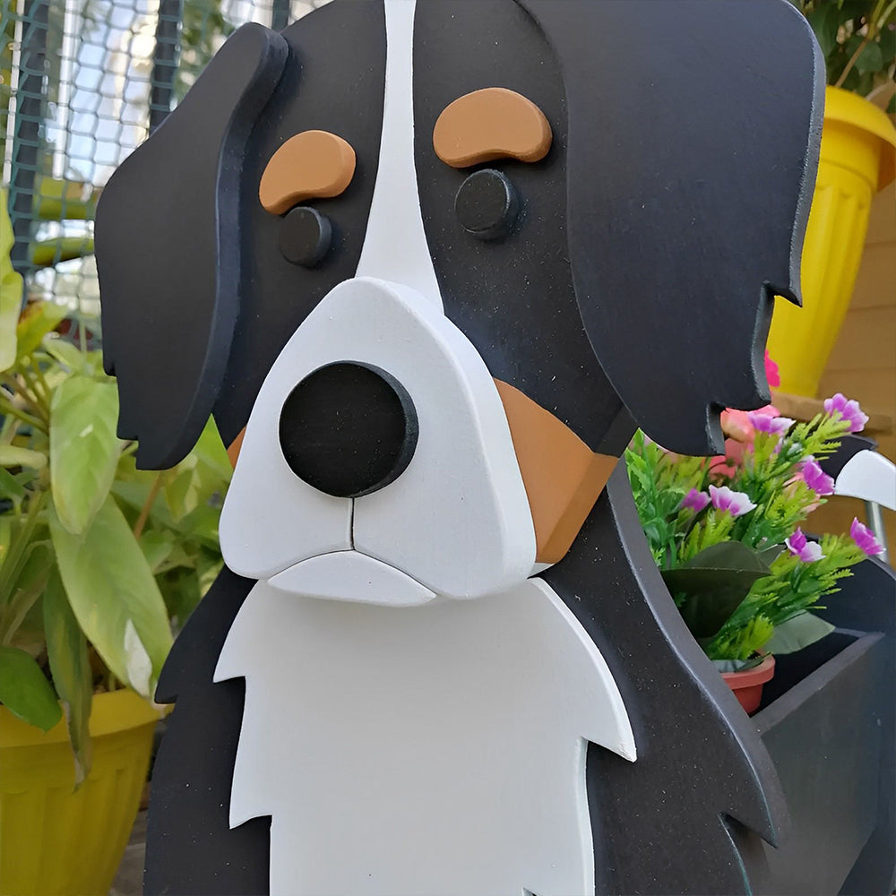 Berner Sennenhund Blumentopf