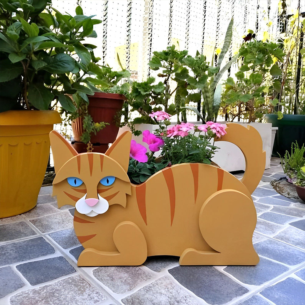 Orange Katze Blumentopf