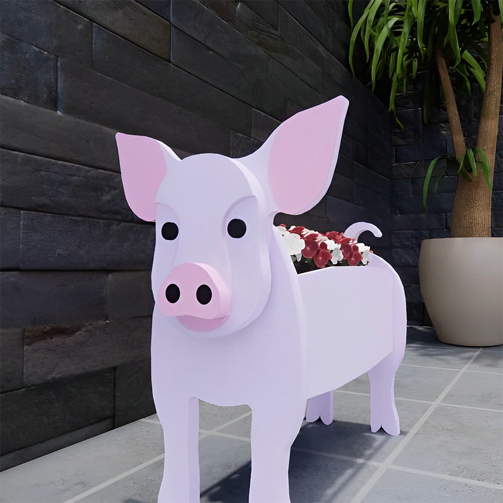 Rosa Schwein Blumentopf
