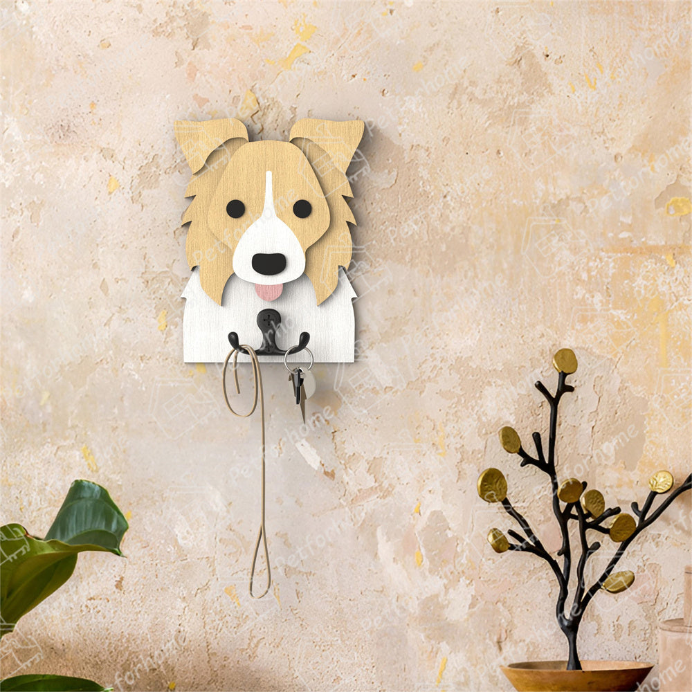 Border Collie Holzhaken