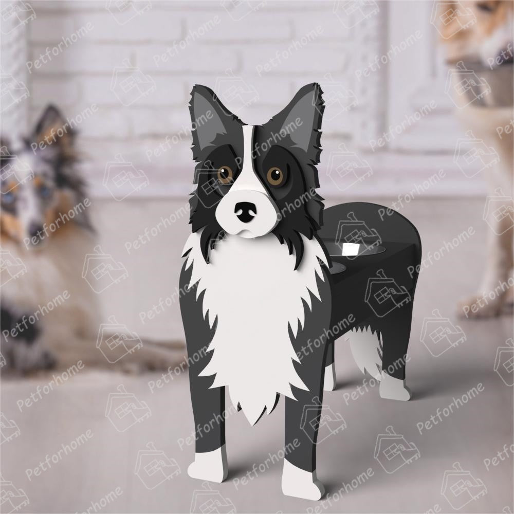 Border Collie Haustier Futternapf Halter