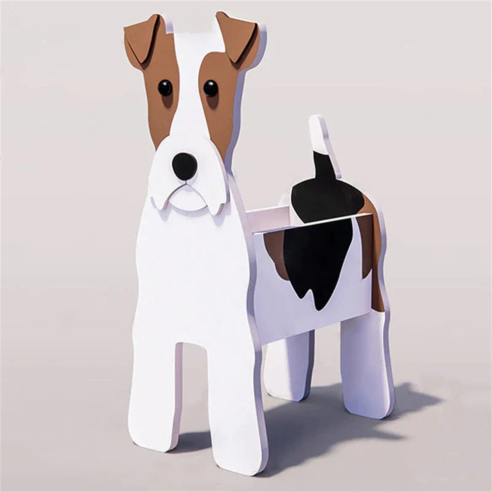 Fox Terrier Blumentopf