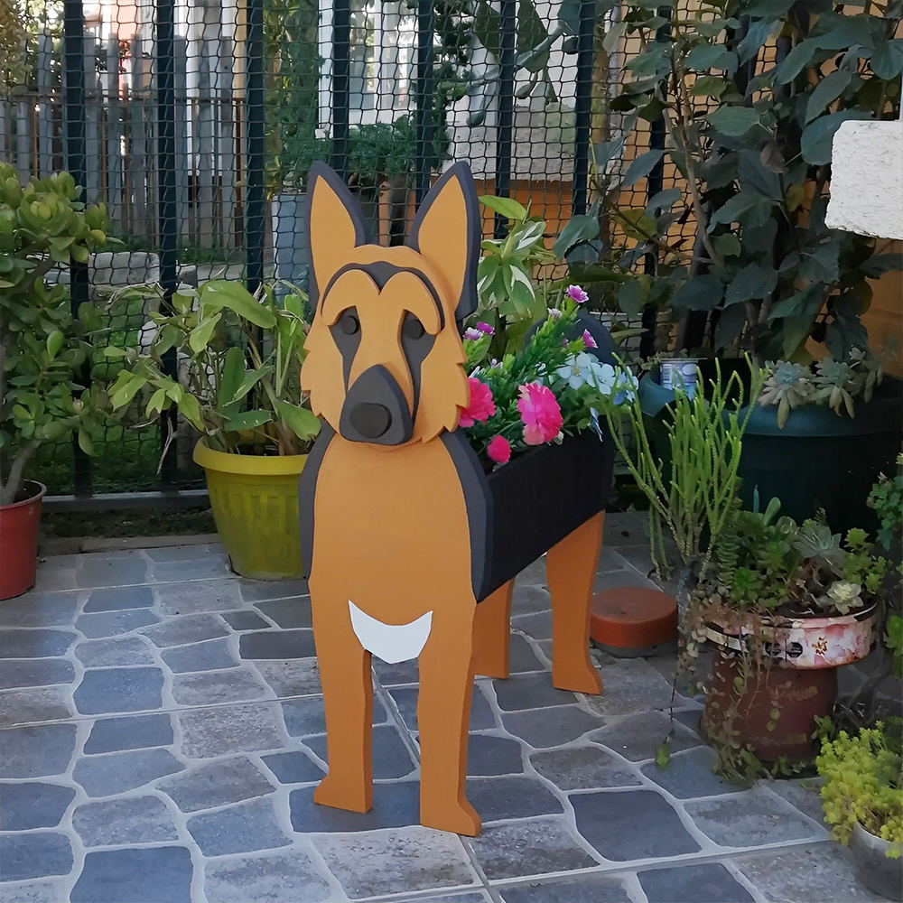 Deutscher Schäferhund Blumentopf