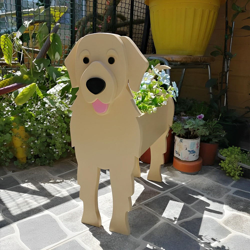 Golden Retriever Blumentopf