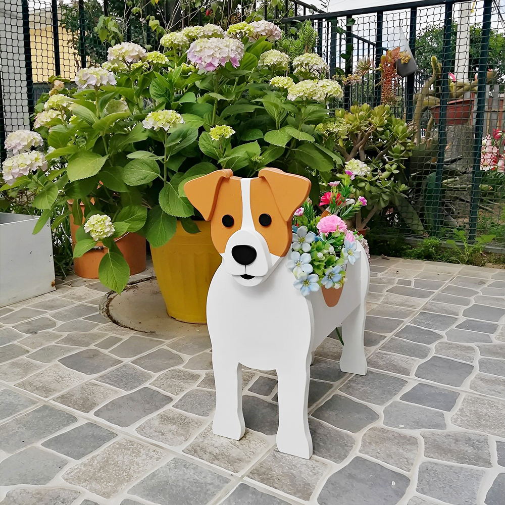 Jack Russell Terrier Blumentopf