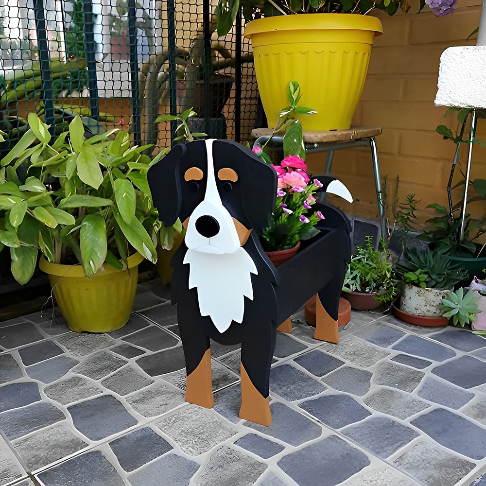 Berner Sennenhund Blumentopf