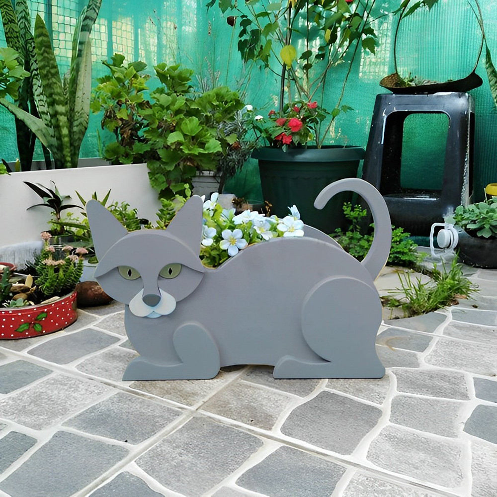 Britisch-Kurzhaar-Katze Blumentopf