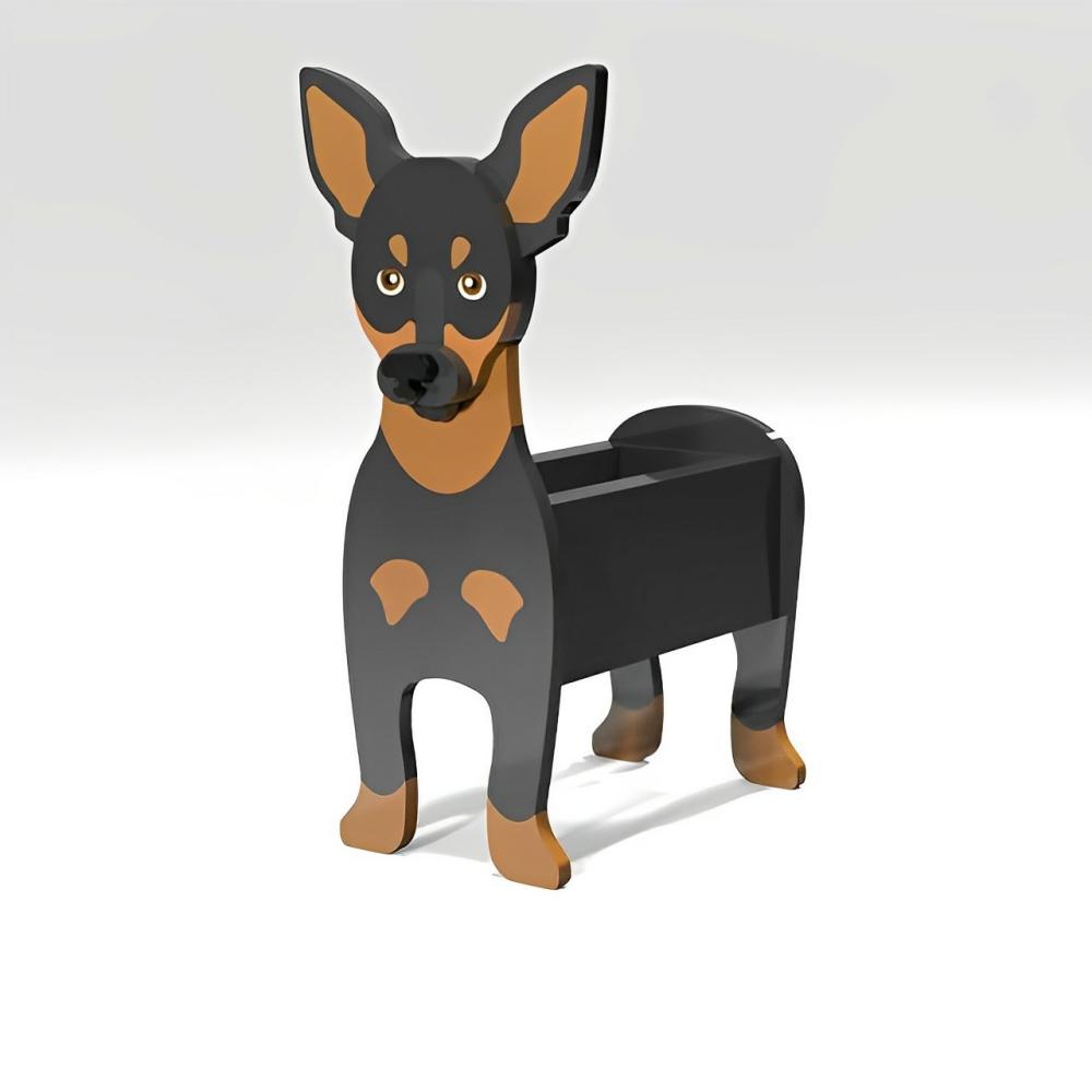 Mini-Dobermann Blumentopf