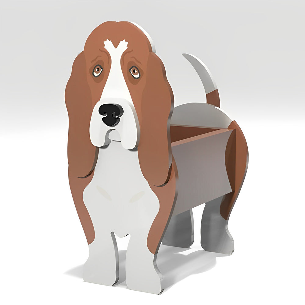 Basset Hound Blumentopf