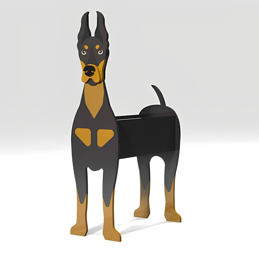 Dobermann Blumentopf