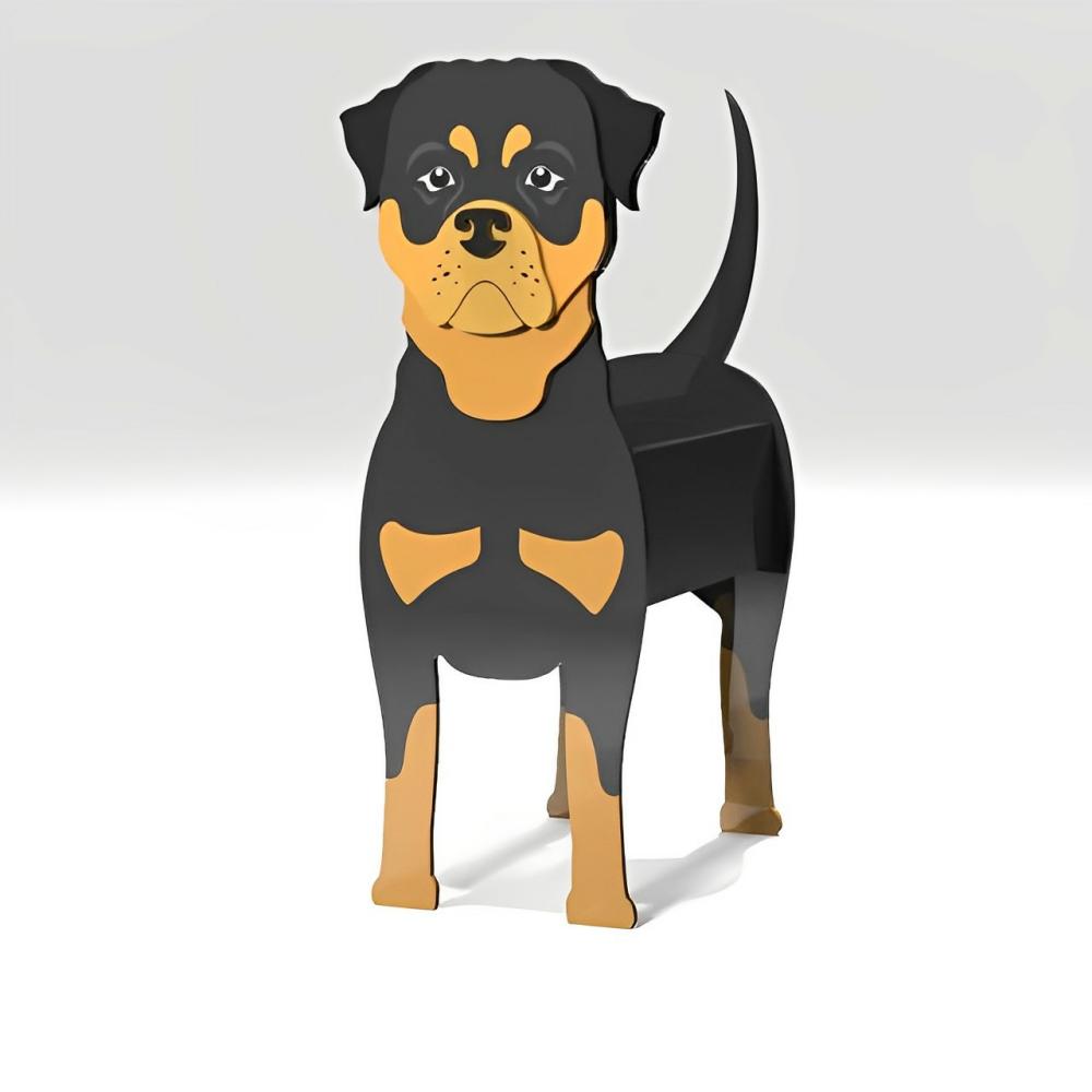 Rottweiler Blumentopf