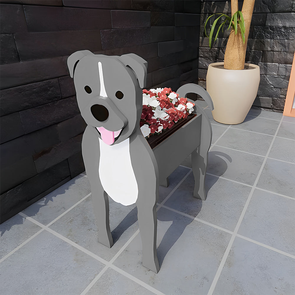 Staffordshire Bullterrier Blumentopf