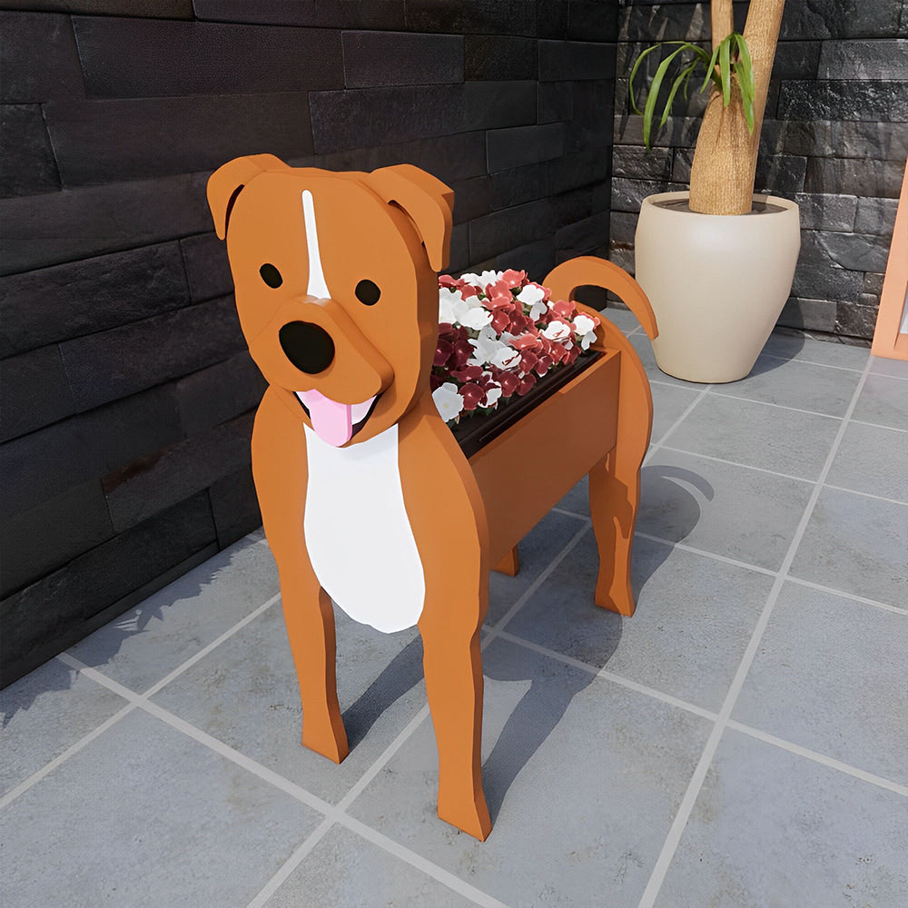 Staffordshire Bullterrier Blumentopf