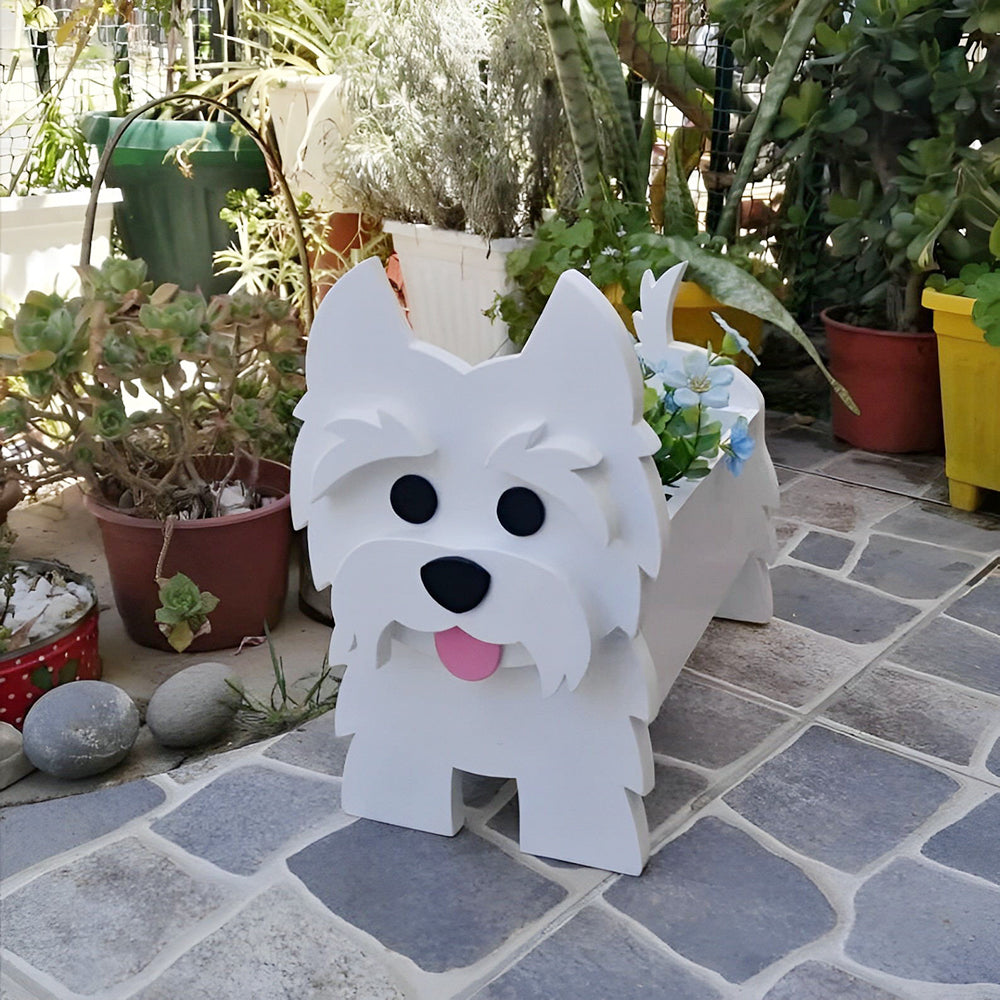 West Highland White Terrier Blumentopf