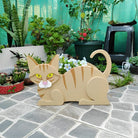 Gelbe Katze Blumentopf